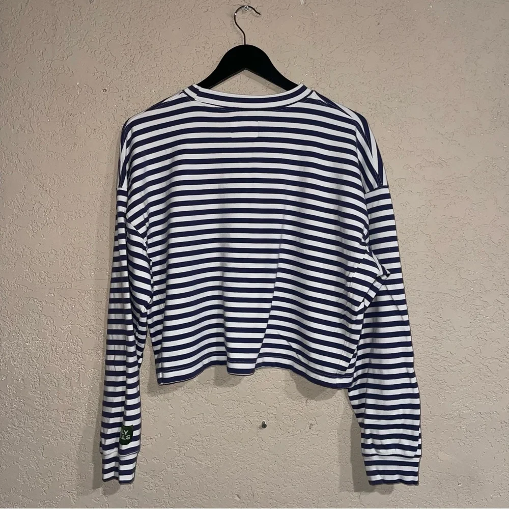 Daily Drills Black and White Striped Crewneck Sweater - Picture 5 of 10